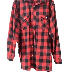 Red and Black Plaid Men's Shirt